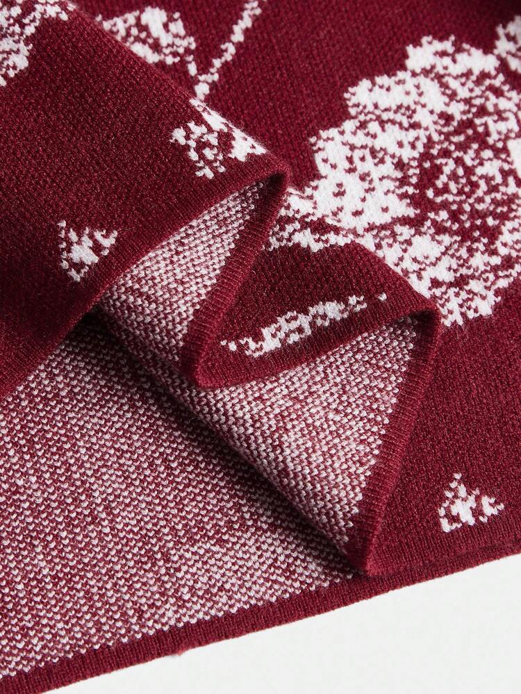 Jupe mini texturée à motif floral jacquard pour femmes