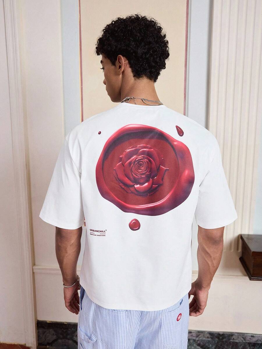 SWAVVY Daily Casual NEW YORK Letter Print Tops Men's Pattern Tops Loose Round Neck Short Sleeve T-Shirts