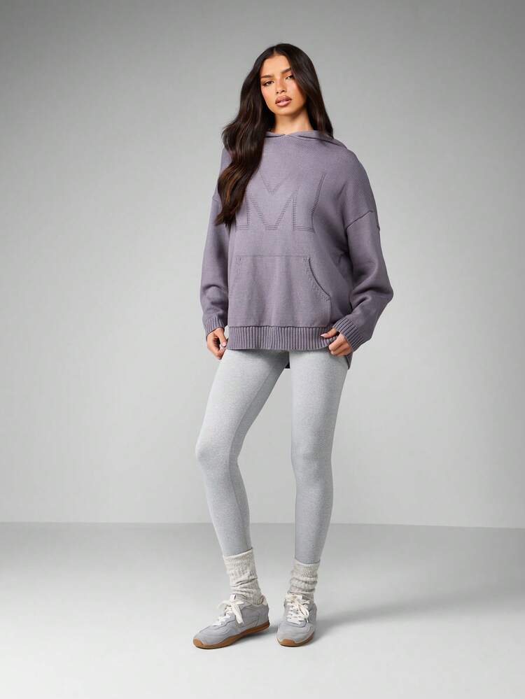MISSGUIDED Maglione oversize con cappuccio e tasca centrale