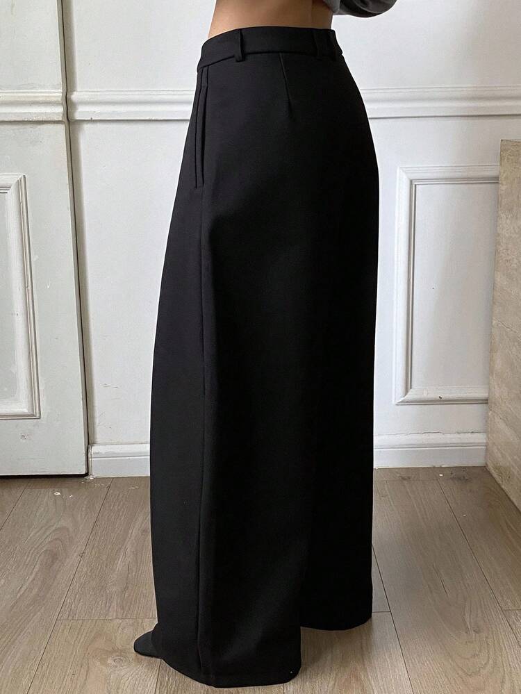 Solid Color Thermal Lined Thick Harem Pants, Casual Street Style Women's Trousers, Autumn/Winter