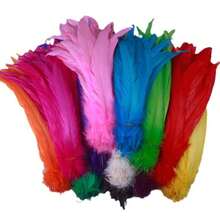 20pcs 25-45cm Wholesale Artificial Rooster Feathers Headwear Wedding Party Clothing DIY Plume Home Decoration Accessories - Multicolor - View 7