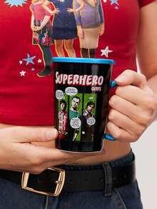 THE BIG BANG THEORY X SHEIN 400毫升带柄陶瓷杯（可放入微波炉和洗碗机） - 黑色 - 查看 1