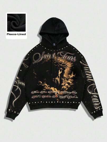 Street Life Men's Casual Retro Jesus Hoodie Sweatshirt, Autumn/Winter