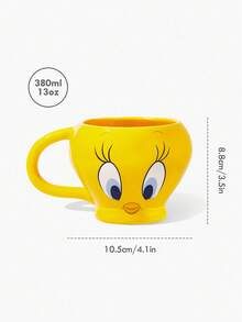 LOONEY TUNES X SHEIN 380ml Cartoon Design Ceramic Mug - Yellow - View 4