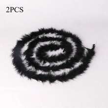 1pc 2M Feather Cord Ribbon, Beautiful Decoration For DIY Crafts, Christmas, New Year Accessories - Multicolor - View 21