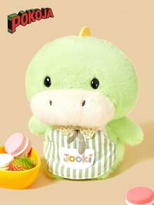 POKOJA LAND 可爱浅绿色恐龙毛绒玩具，身穿厨师服 - 戴着厨师帽、穿着条纹围裙的可爱毛绒玩具，是送给孩子和家居装饰的理想礼物 - 彩色 - 查看 7