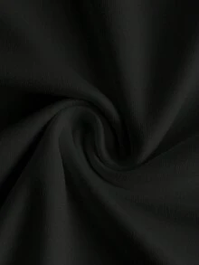 SHEIN EZwear 4 件套黑色休闲简约纯色舒适圆领短袖 T 恤女士，适合春夏季 - 黑色 - 查看 7