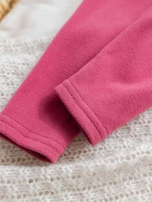 SHEIN Babygirl Casual Graphic Letter Print Sweatshirt Set, Autumn/Winter - Pink - View 4