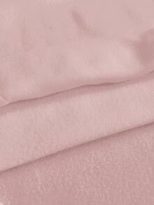 Manfinity Unisex 男士针织休闲宽松长袖卫衣，时尚日常穿着，秋冬季，情侣装 - 淺粉色 - 查看 5