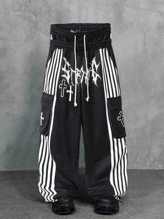 Street Life Men's Double Waistband Sports Sweatpants, Suitable For Autumn/Winter