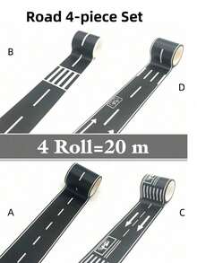 Băng keo đường đua màu đen, Đường đua xe tuyệt vời cho tiệc tùng, trang trí tiệc đua xe (1 cuộn, dài 16,4 feet x 1,97 inch) - Nhiều màu - Xem 3