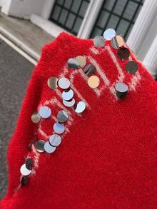 Zielony French Casual Regular Women Pullover Sweater