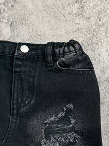 Quần jeans đen dáng rộng, họa tiết chữ thập trắng, phong cách đường phố cá tính, dành cho bé trai, thích hợp mặc hàng ngày vào mùa thu đông, làm trang phục hóa trang, thời trang đường phố, Halloween, Giáng sinh, quần jeans mùa đông, quần jeans ấm áp. - màu đen - Xem 4