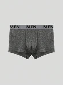 SHEIN Men's Comfortable Soft Letter Waistband Breathable Trunks - Multicolor - View 8