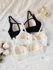 Teen Girl Wireless Bra, Seamless Bra, Push-Up Bra - Multicolor - View 2