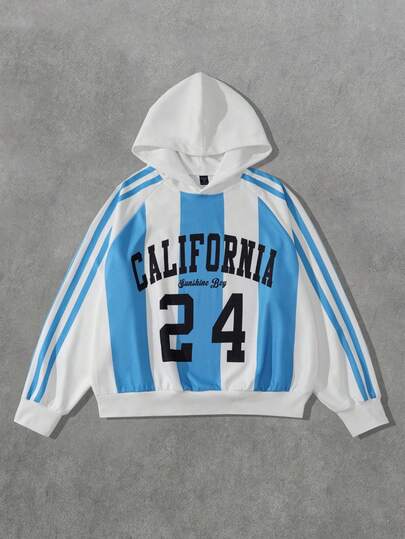 Street Life بلوزة رياضية فضفاضة مخططة للرجال