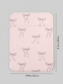 ROMWE Kawaii 极简主义风格梳妆镜，粉色 3D 蝴蝶结装饰梳妆镜，便携礼物，花朵图案编号 1383074