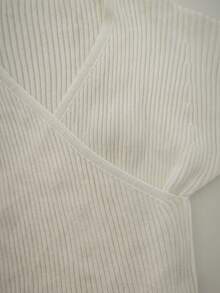 Franclia Women's Elegant V-Neck Long Sleeve Sweater, Autumn/Winter - Apricot - View 4