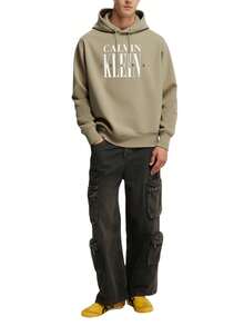 Calvin Klein Men's Pullover Hoodies Beige - Beige - View 3
