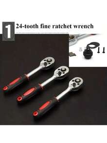 46 件棘轮扳手套装，男士工具套件，含六角扳手和套筒，工具箱，汽车机械工具，1/4 英寸驱动，公制，带延长杆，紧凑型多用途解决方案，适用于自行车和摩托车维护、汽车维修和家庭使用，钢板结构，预组装，手动，带储物盒 - 顏色款式隨機 - 查看 8