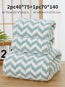 SHEIN Basic living 1/3/8pcs Coral Fleece Super Fine Fiber Bathroom Towel/Bath Towel, Soft And Absorbent Striped Washcloth Or Bath Towel For Home, Bathroom, Pool, Beach Back To School For Beauty Salon Home Bathroom