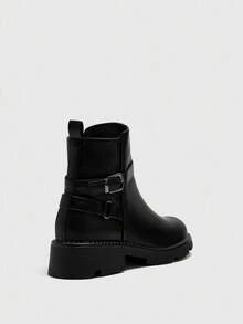 CUCCOO BIZCHIC 女士时尚百搭休闲粗跟踝靴 - 黑色 - 查看 4