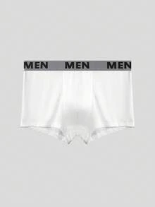 SHEIN Men's Comfortable Soft Letter Waistband Breathable Trunks - Multicolor - View 7