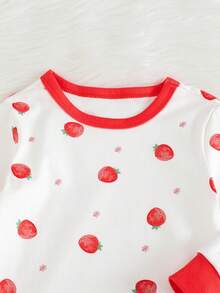 Cozy Pixies Set pigiama da 2 pezzi per bambina, con maglietta a maniche lunghe con collo a giro e stampa di orsetto cartoni animati, e pantaloni lunghi a vita elastica, in maglia morbida