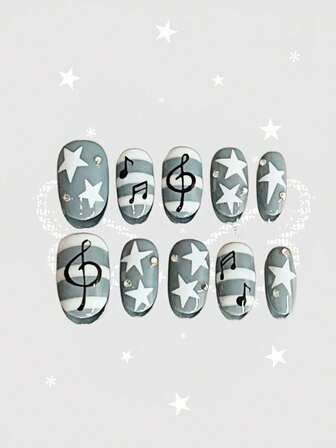 Kawaii Aufklebe-Kunstnägel