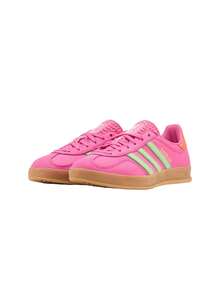Gazelle Indoor Contrast Color Low-Top Flat Fashion Casual Sneakers - Fuchsia - View 2