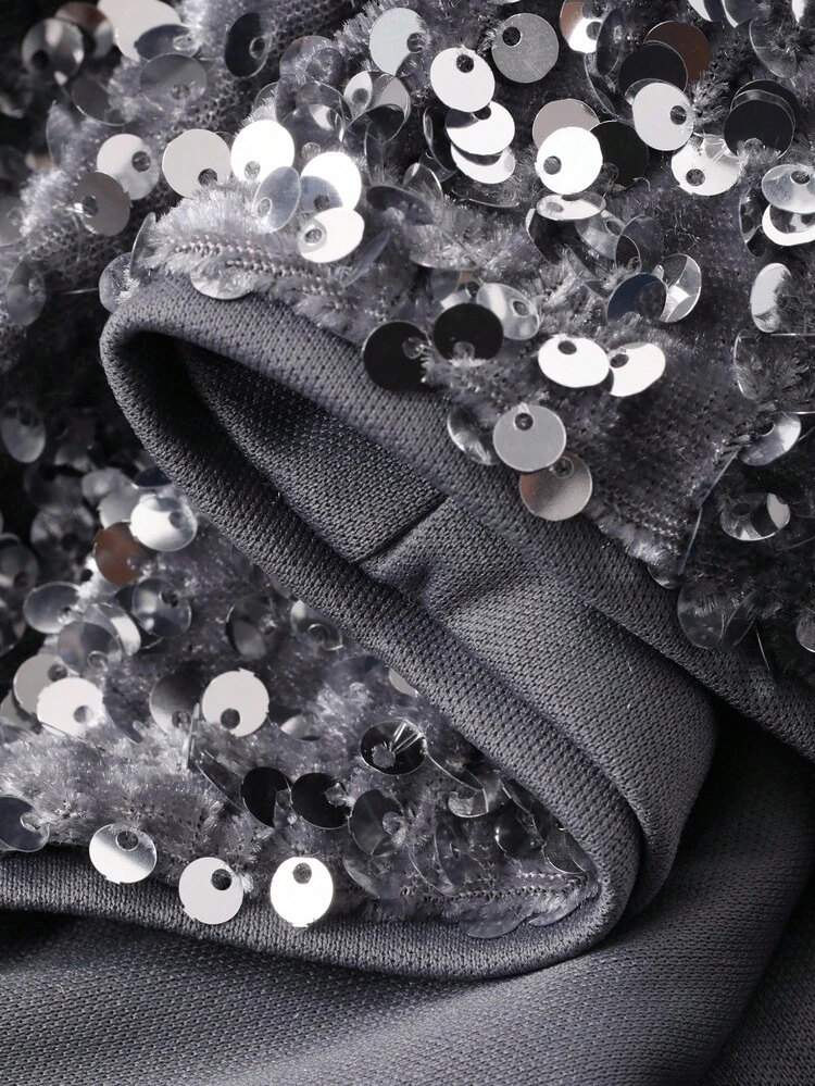 Young Girls Sequin Decor Korean Style Party Casual Shorts
