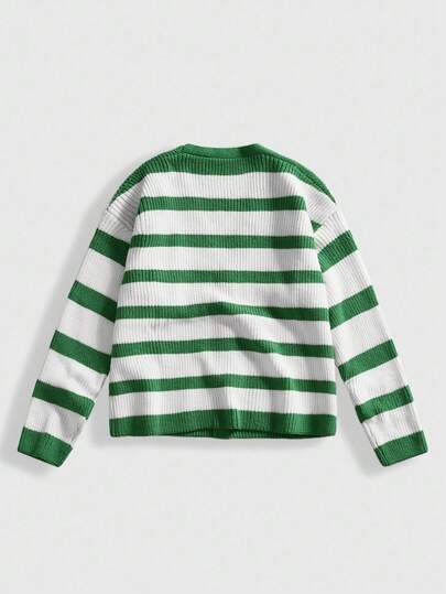 Street Life Men's Casual Striped Loose Cardigan, Autumn/Winter