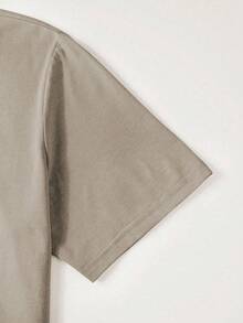 Manfinity Hypemode Men's Casual Slogan Printed Short Sleeve T-Shirt For Summer - Apricot - View 3