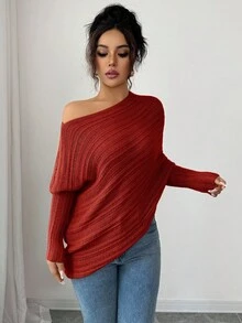 Elenzga Áo len dài tay thu/đông nữ, hòa nhạc lễ hội ngày lễ, phong cách đường phố Stockholm cổ điển, trang phục công sở giáo viên, trang phục thanh lịch cho buổi hẹn hò - Màu Cam san hô - Xem 3