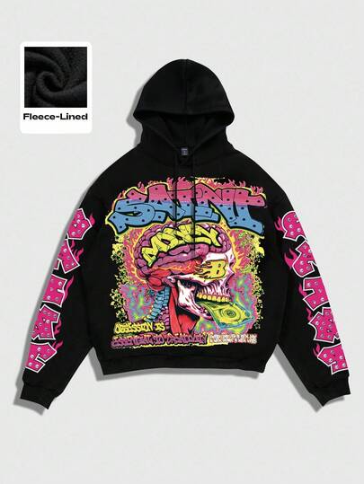 Street Life Felpa casual da uomo stile urban, manica lunga, autunno/inverno