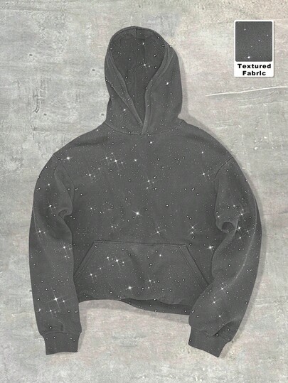 Street Life Men's Glitter Embellished Fashionable Long Sleeve Hoodie