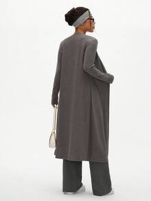 Dewbera Bộ 3 trang phục tập yoga tối giản cá nhân hóa - Áo khoác, áo ba lỗ và quần - Xám - Xem 3