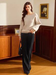 Vintamour Women's Crew Neck Bowknot Casual Sweater Winter Clothes For Women New Year Women's Clothes