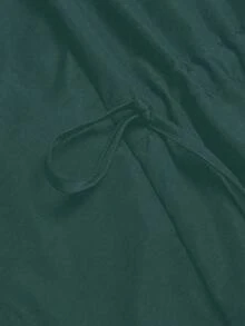 EMERY ROSE 女式宽松简约撞色收腰休闲夹克 - 墨綠色 - 查看 5