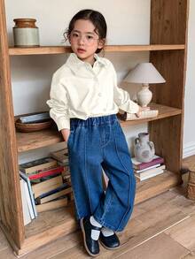 Dazy Kids Girls Young Girl Casual Shirt With Backless Bow Design, Versatile And Fashionable For Everyday Wear - White - View 5