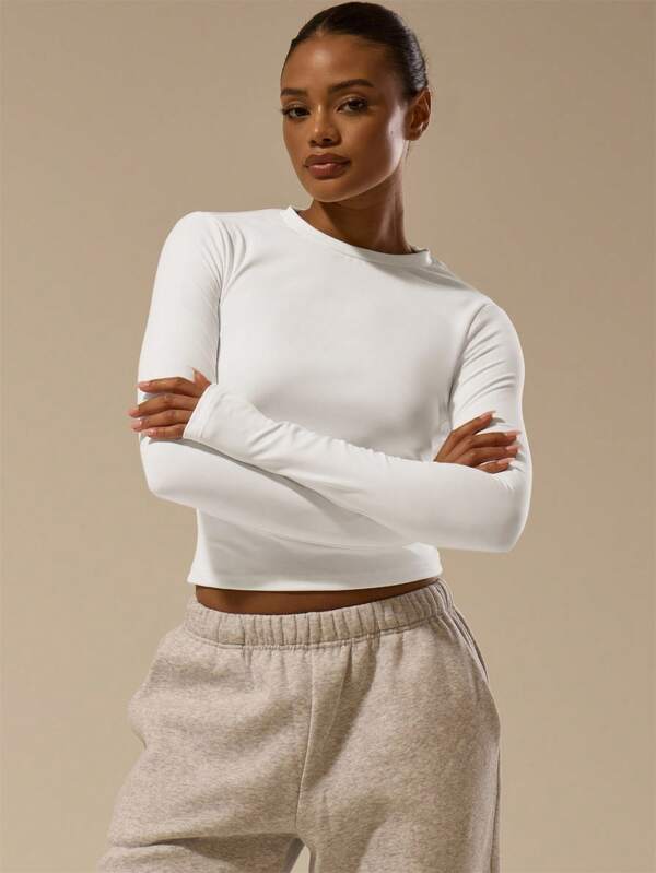 MUSERA ESSENTIALS 柔软长袖上衣 基本款 休闲 机场 假日 秋季 返校 秋冬 圣诞节