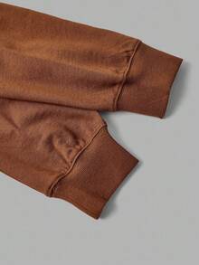 SHEIN MOD Women's Grey Asymmetric-Shoulder 2 In 1 Sweatshirt Autumn Winter Clothes For Women - Brown - View 4