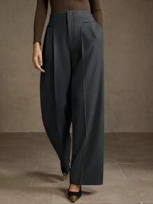 MOTF PREMIUM 优雅通勤结构直筒西装裤