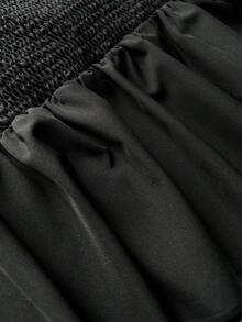 Rustia 大码女式性感黑色露背吊带上衣 - 黑色 - 查看 3