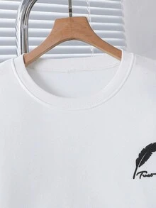 2件套休闲时尚简约印花慢跑裤套装，适合秋季日常通勤 - 彩色 - 查看 6