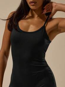 MUSERA ESSENTIALS Snatched Strappy Unitard Playsuit Basic  Summer Vacation Holiday Festival Concert Fall Autumn Winter Everyday Fall