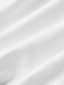 SHEIN MOD 女士灰色不对称肩部二合一运动衫秋冬女装 - 白色 - 查看 3