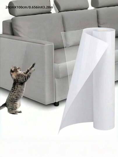 1 件装 PVC 猫抓防刮胶带宠物防刮贴纸透明家具保护贴自粘沙发保护贴适用于棉木织物热水清洗可重复使用宠物用品猫必需品