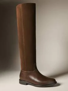 SHUZIA Women Chic Winter Casual Minimalist Lug-Sole Over Knee Boots For Christmas