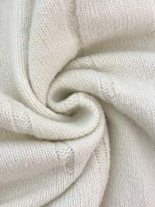 Franclia 女士冬季优雅白色纯色V领宽松长袖纽扣针织开衫，保暖舒适，适合2025年秋季和圣诞节、新年、感恩节派对等场合。 - 白色 - 查看 6